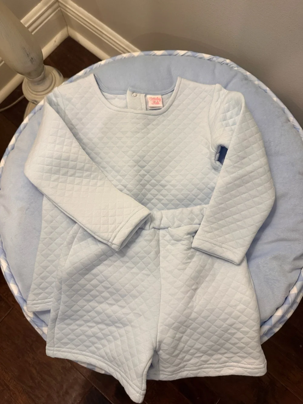 Light Blue Quilted Set